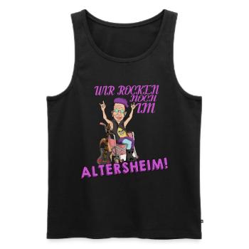 Heavy Metal Musik wir rocken das Altenheim Musiker - Männer Premium Bio Tank Top - Schwarz - Vorne - Michal (187cm)
