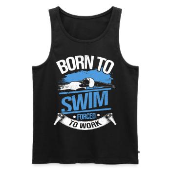 Swimming diving swimming pool outdoor swimming pool water sea - Men's Premium Organic Tank Top - black - Front - Michal (187cm)
