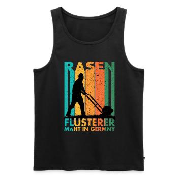Rasenflüsterer macht Rasenpflege mäht in Germany - Männer Premium Bio Tank Top - Schwarz - Vorne - Michal (187cm)