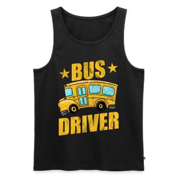 Bus - Männer Premium Bio Tank Top - Schwarz - Vorne - AI Model Male 178 light (178cm)