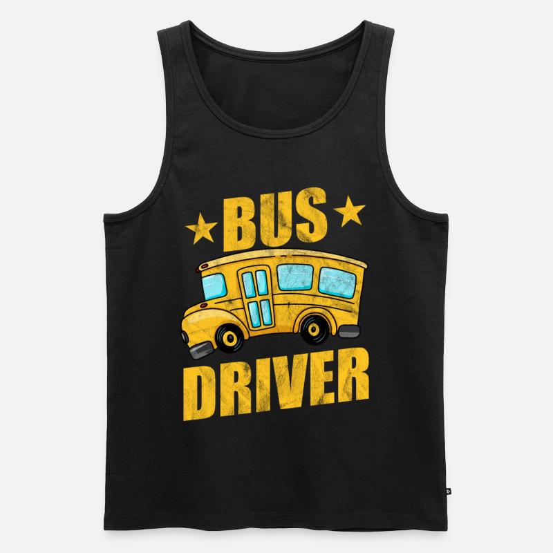 Bus - Männer Premium Bio Tank Top - Schwarz