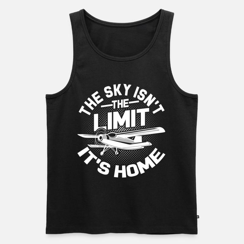 Pilot - Männer Premium Bio Tank Top - Schwarz