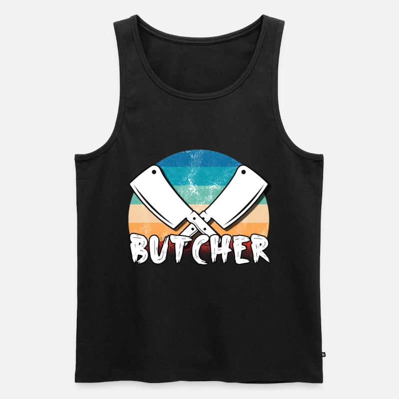 Metzger - Männer Premium Bio Tank Top - Schwarz