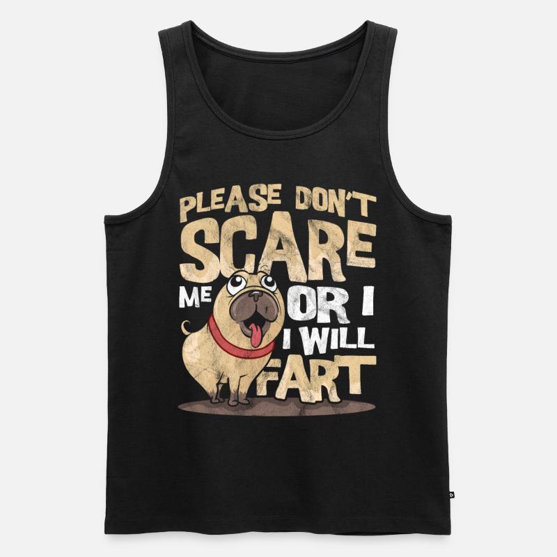 Mops - Männer Premium Bio Tank Top - Schwarz