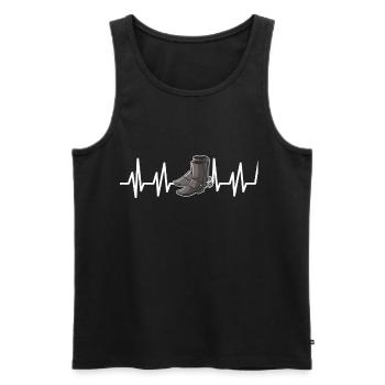 Linedance Western Countrymusic Tanzsport - Männer Premium Bio Tank Top - Schwarz - Vorne - Michal (187cm)