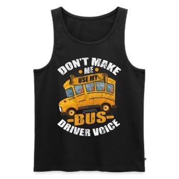 Bus - Männer Premium Bio Tank Top - Schwarz - Vorne - Michal (187cm)
