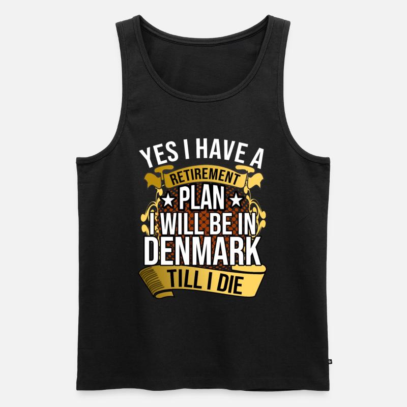 Dänemark - Männer Premium Bio Tank Top - Schwarz