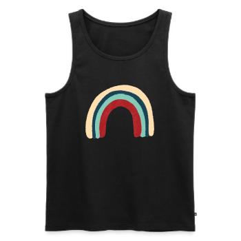 Regenbogen - Männer Premium Bio Tank Top - Schwarz - Vorne - Michal (187cm)