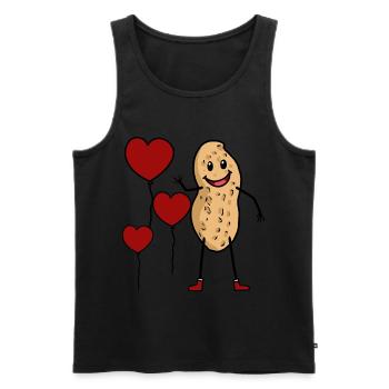 Glückwunsch Geburtstag Erdnuss Herz Nuss Gruß - Männer Premium Bio Tank Top - Schwarz - Vorne - Michal (187cm)