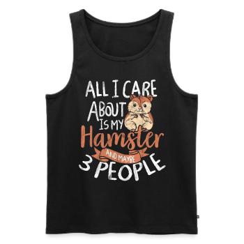hamster - Men's Premium Organic Tank Top - black - Front - AI Model Male 178 light (178cm)