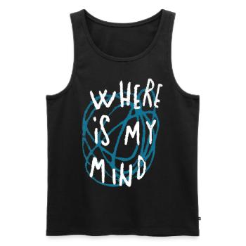 Where is my mind Streetwear Skatewear Openmind Kun - Men's Premium Organic Tank Top - black - Front - AI Model Male 178 light (178cm)