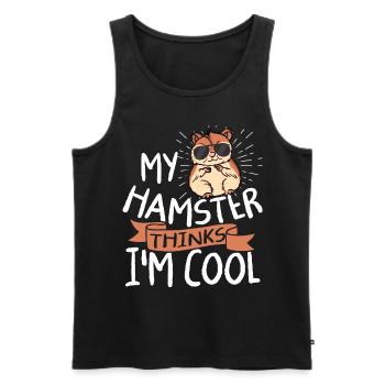 Hamster rodent - Men's Premium Organic Tank Top - black - Front - AI Model Male 178 light (178cm)
