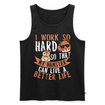 Hamster - Men's Premium Organic Tank Top - black - Front - AI Model Male 178 light (178cm)