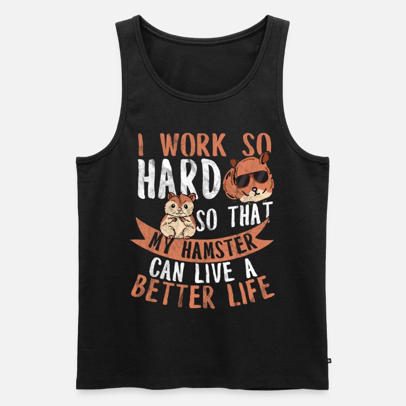 Hamster - Männer Premium Bio Tank Top - Schwarz