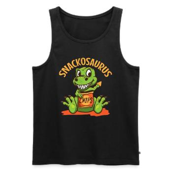 Süßer Dinosaurier Snackosaurus Geschenk Snacks - Männer Premium Bio Tank Top - Schwarz - Vorne - AI Model Male 178 light (178cm)