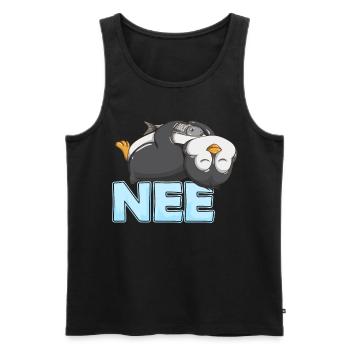 Fauler Pinguin Tierliebhaber Nee Pinguine Fisch - Männer Premium Bio Tank Top - Schwarz - Vorne - Michal (187cm)