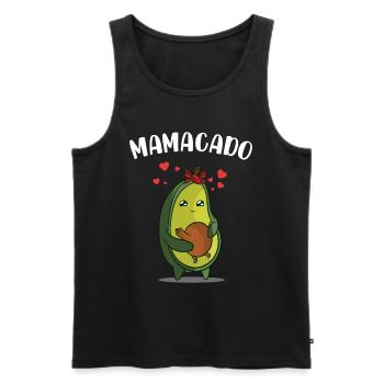 Mamacado Avocado Babyparty Schwangerschaft Veganer - Männer Premium Bio Tank Top - Schwarz - Vorne - Michal (187cm)