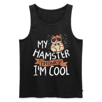 hamster - Men's Premium Organic Tank Top - black - Front - AI Model Male 178 light (178cm)