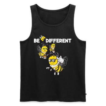 Abeilles miel Abeilles Abeilles - Débardeur bio Premium Homme - noir - Devant - AI Model Male 178 light (178cm)