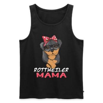 Hunderasse Rottweiler Mama Hundebesitzer Spruch - Männer Premium Bio Tank Top - Schwarz - Vorne - Michal (187cm)