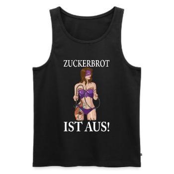 Domina Sexy Wäsche & Peitsche Zuckerbrot ist aus - Männer Premium Bio Tank Top - Schwarz - Vorne - AI Model Male 178 light (178cm)