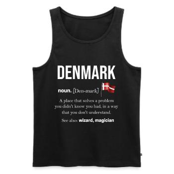 Dänemark - Männer Premium Bio Tank Top - Schwarz - Vorne - Michal (187cm)