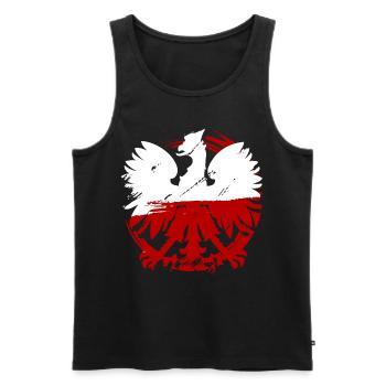 Polen - Männer Premium Bio Tank Top - Schwarz - Vorne - AI Model Male 178 light (178cm)
