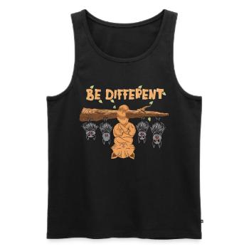 Katzenbesitzer Be Different Fledermäuse Liebhaber - Männer Premium Bio Tank Top - Schwarz - Vorne - Michal (187cm)