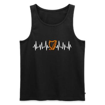 harp - Men's Premium Organic Tank Top - black - Front - AI Model Male 178 light (178cm)