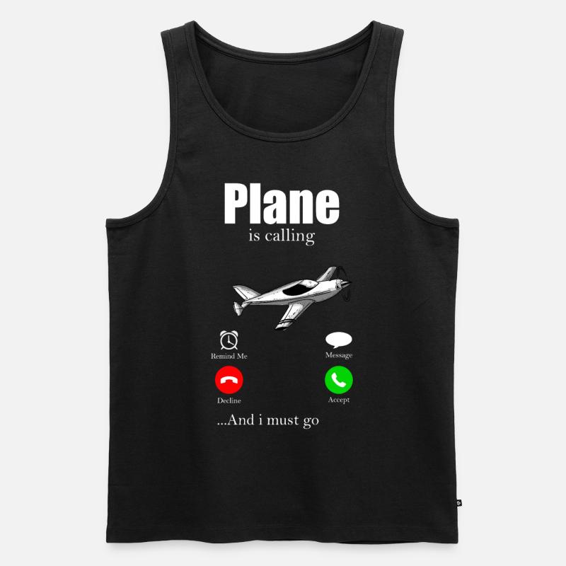 Pilot - Männer Premium Bio Tank Top - Schwarz