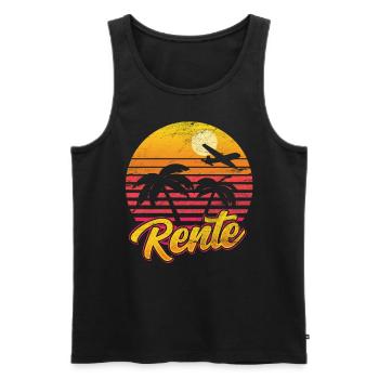 Rentner - Männer Premium Bio Tank Top - Schwarz - Vorne - Michal (187cm)