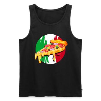 Italy - Men's Premium Organic Tank Top - black - Front - Michal (187cm)