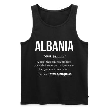 Albanien - Männer Premium Bio Tank Top - Schwarz - Vorne - Michal (187cm)