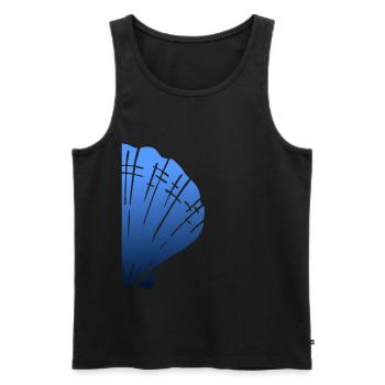 Half Pilgrim's Shell Scalltrail Blue - Men's Premium Organic Tank Top - black - Front - Michal (187cm)