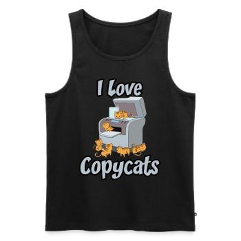 Copier copie de chat copie copie chat Copycats - Débardeur bio Premium Homme - noir - Devant - AI Model Male 178 light (178cm)