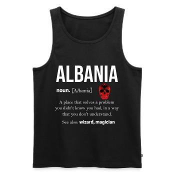 Albanien - Männer Premium Bio Tank Top - Schwarz - Vorne - Michal (187cm)