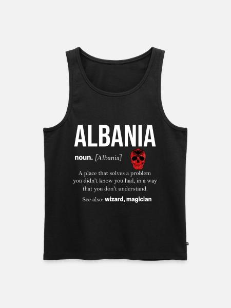 Albania - Men's Premium Organic Tank Top - black