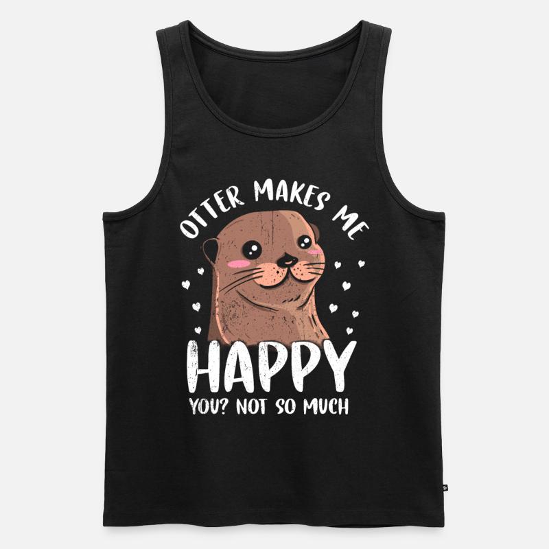 Otter - Männer Premium Bio Tank Top - Schwarz