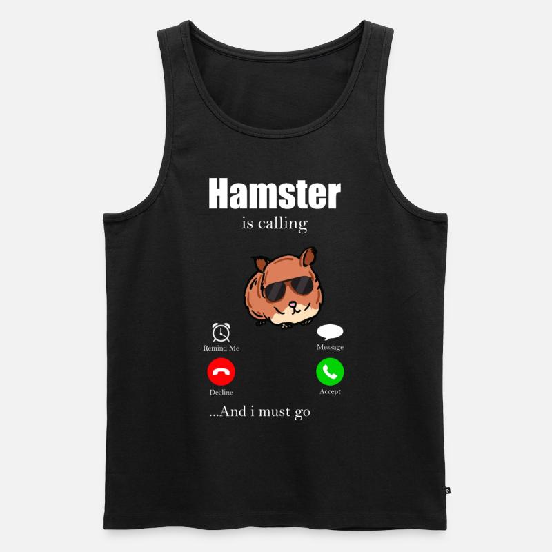 Hamster - Männer Premium Bio Tank Top - Schwarz