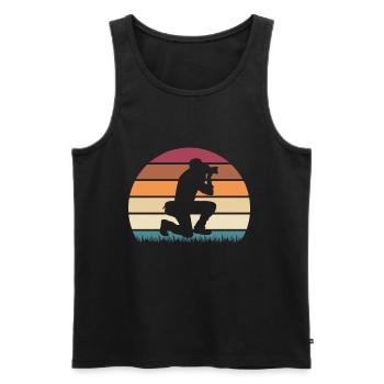 Photographer Digital Camera Camera Mirror Reflex - Men's Premium Organic Tank Top - black - Front - AI Model Male 178 light (178cm)