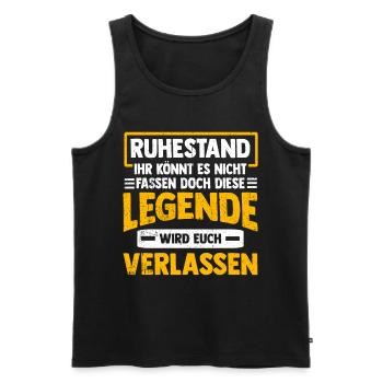 Rentner - Männer Premium Bio Tank Top - Schwarz - Vorne - Michal (187cm)