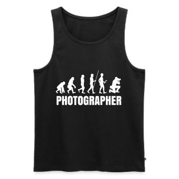 Photographe - Débardeur bio Premium Homme - noir - Devant - AI Model Male 178 light (178cm)
