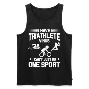 Triathlon - Débardeur bio Premium Homme - noir - Devant - Michal (187cm)