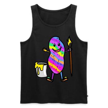 Erdnuss Kunstakademie Malen Grafiti Job - Männer Premium Bio Tank Top - Schwarz - Vorne - Michal (187cm)