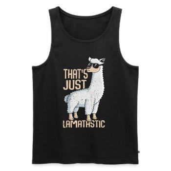 lama - Men's Premium Organic Tank Top - black - Front - AI Model Male 178 light (178cm)