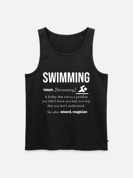 Natation - Débardeur bio Premium Homme - noir