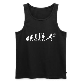 Tennis - Männer Premium Bio Tank Top - Schwarz - Vorne - Michal (187cm)