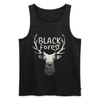 Schwarzwald Hirsch Schwarzwaldmädel Schwarzwaldmar - Männer Premium Bio Tank Top - Schwarz - Vorne - AI Model Male 178 light (178cm)