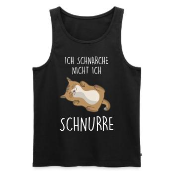 Ich Schnarche Nicht Ich Schnurre Katzenbesitzer - Männer Premium Bio Tank Top - Schwarz - Vorne - Michal (187cm)