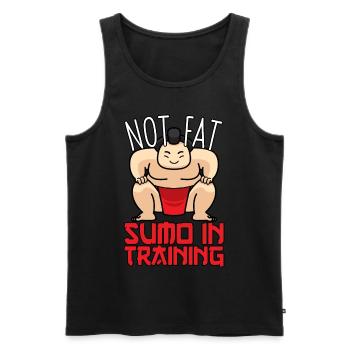 No Fat Sumo Dans Entraînement Sumo Ringer cadeau - Débardeur bio Premium Homme - noir - Devant - AI Model Male 178 light (178cm)
